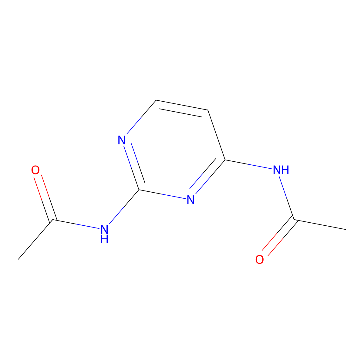 N,N'-2,4-Pyrimidinediylbis[acetamide] molecular structure, CAS 4994-87-0