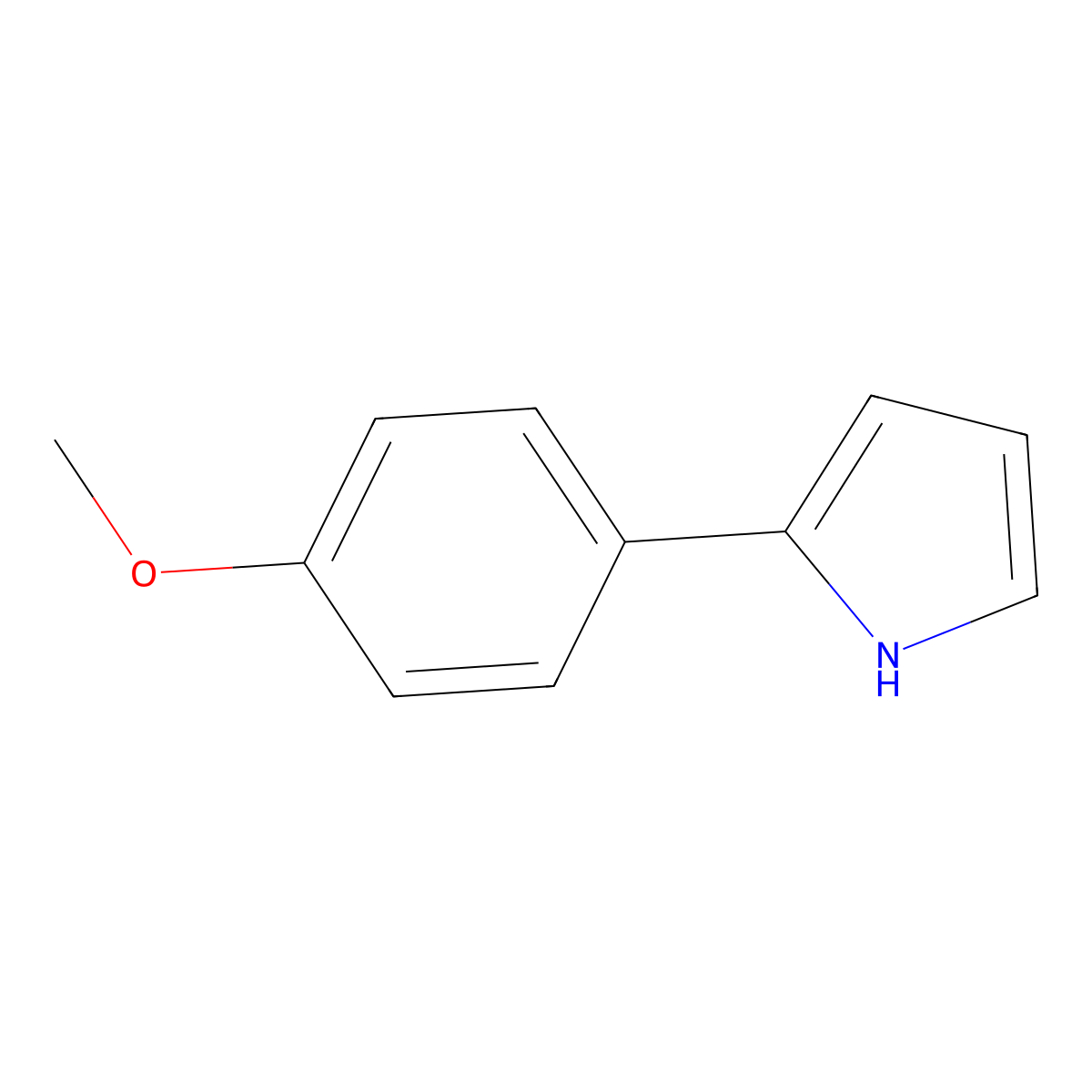 2-(4-methoxyphenyl)-1H-pyrrole molecular structure, CAS 4995-12-4