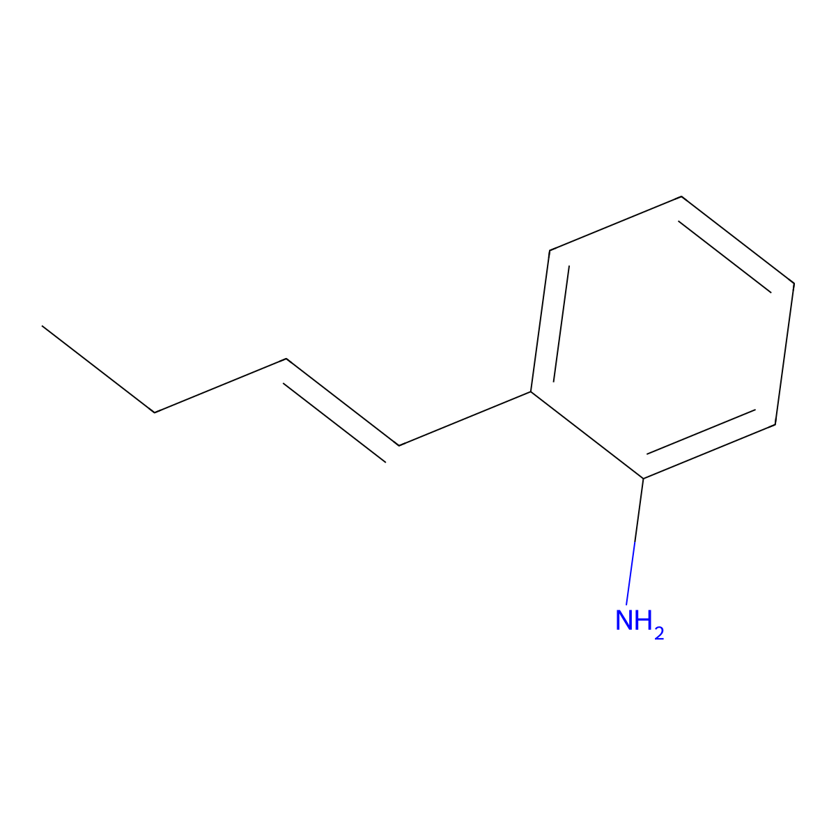 2-(But-1-en-1-yl)aniline molecular structure, CAS 4995-67-9