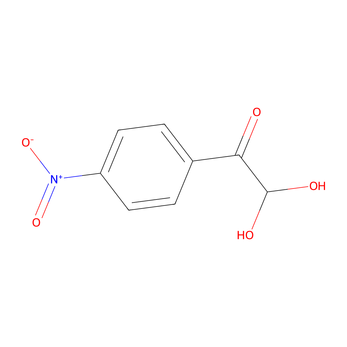 2,2-Dihydroxy-1-(4-nitrophenyl)ethanone molecular structure, CAS 4996-22-9