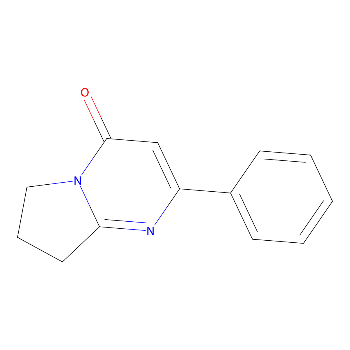 2-Phenyl-4H,6H,7H,8H-pyrrolo[1,2-a]pyrimidin-4-one molecular structure, CAS 4996-29-6