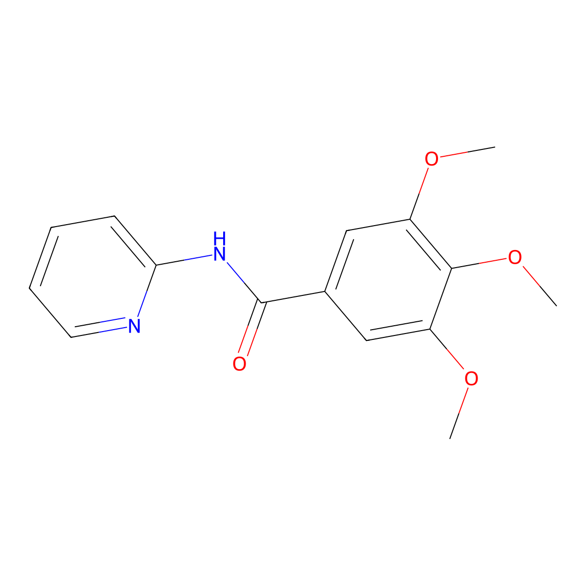 3,4,5-trimethoxy-N-(pyridin-2-yl)benzamide molecular structure, CAS 4997-88-0
