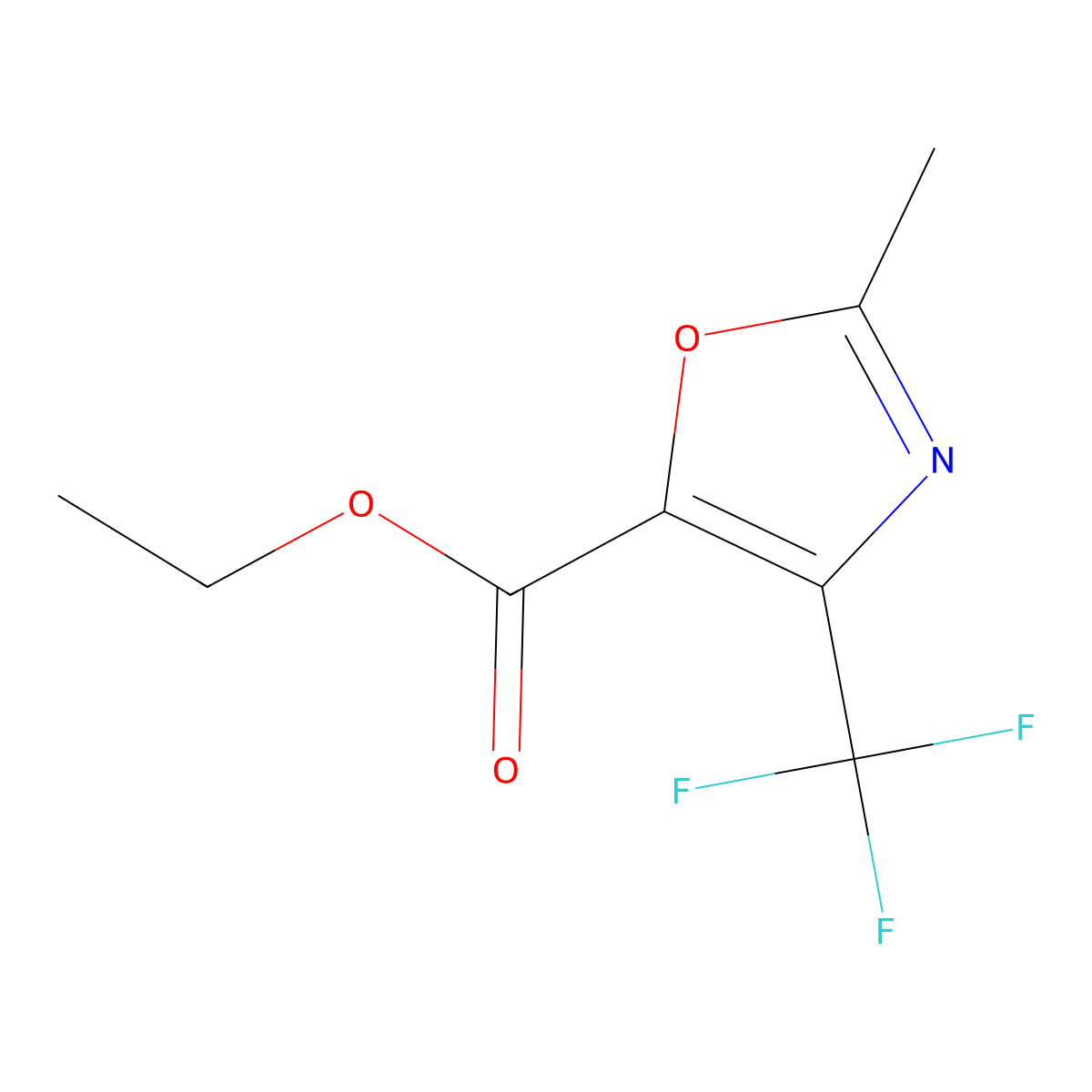Ethyl 2-methyl-4-(trifluoromethyl)oxazole-5-carboxylate molecular structure, CAS 499766-87-9