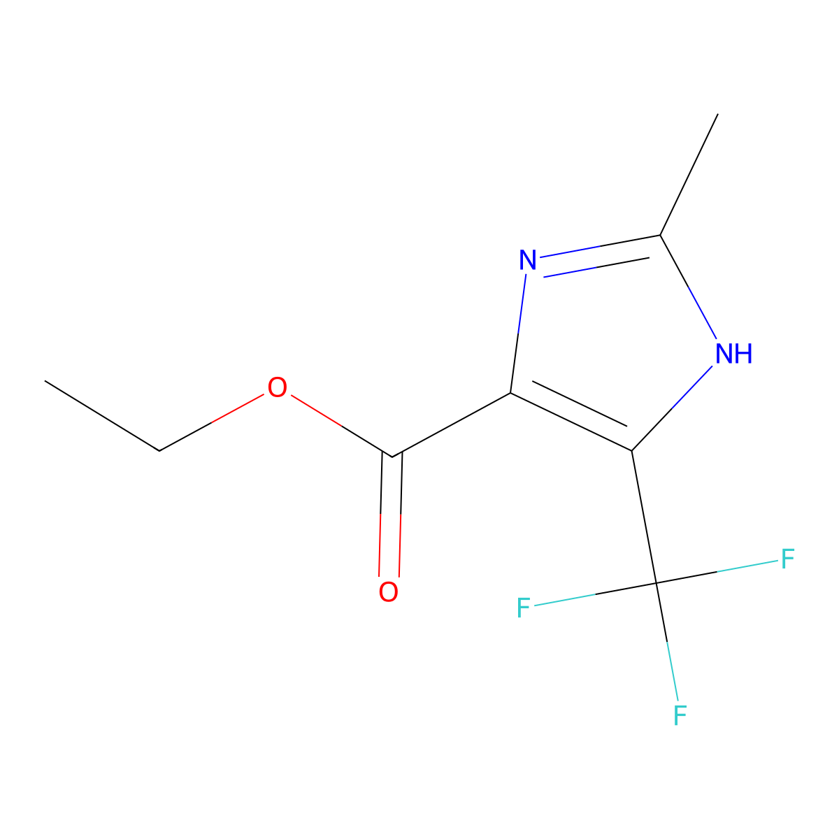 ethyl 2-methyl-4-(trifluoromethyl)-1H-imidazole-5-carboxylate molecular structure, CAS 499766-88-0