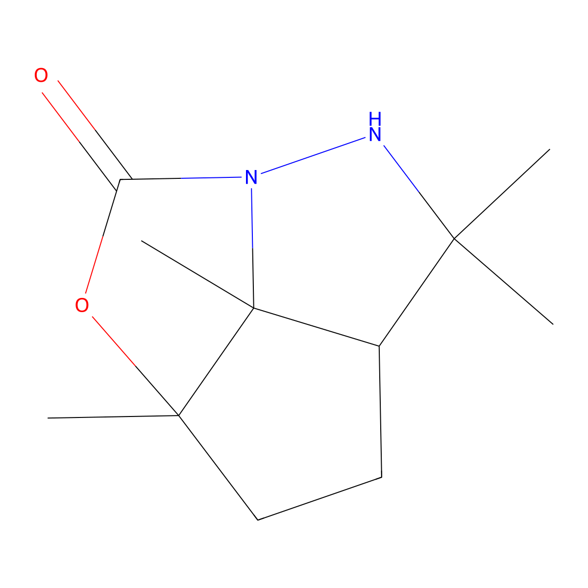 4,4,6a,6b-tetramethylhexahydro-3H-1-oxa-2a,3-diazacyclopenta[cd]pentalen-2-one molecular structure, CAS 499767-40-7