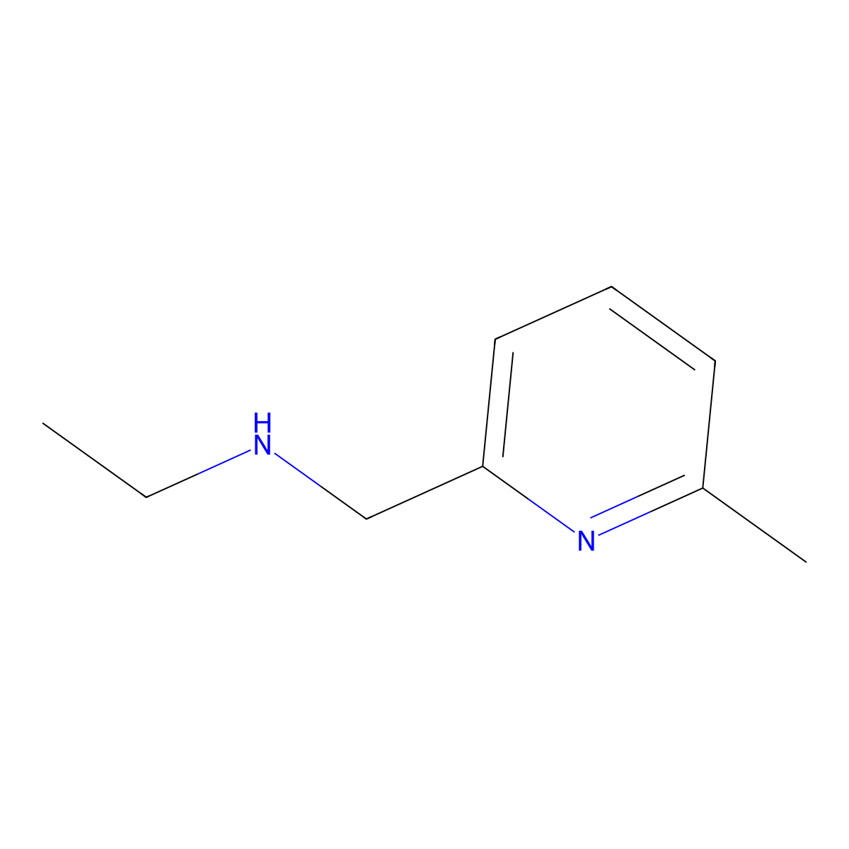 Ethyl[(6-methylpyridin-2-yl)methyl]amine molecular structure, CAS 499769-44-7