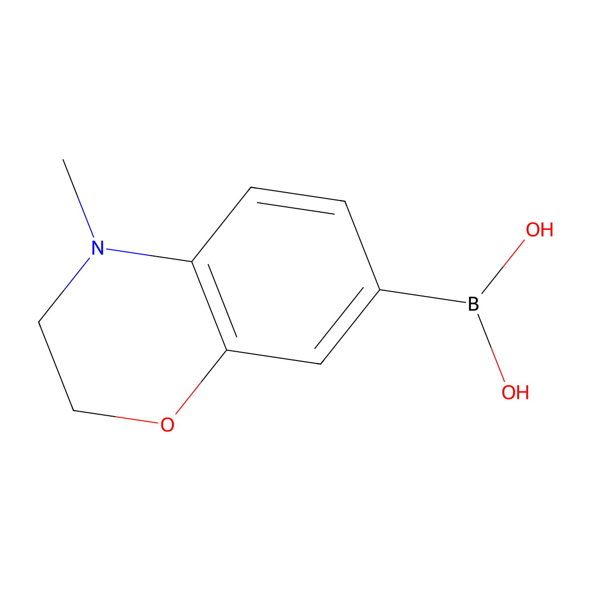 (4-Methyl-3,4-dihydro-2H-1,4-benzoxazin-7-yl)boronic acid molecular structure, CAS 499769-86-7