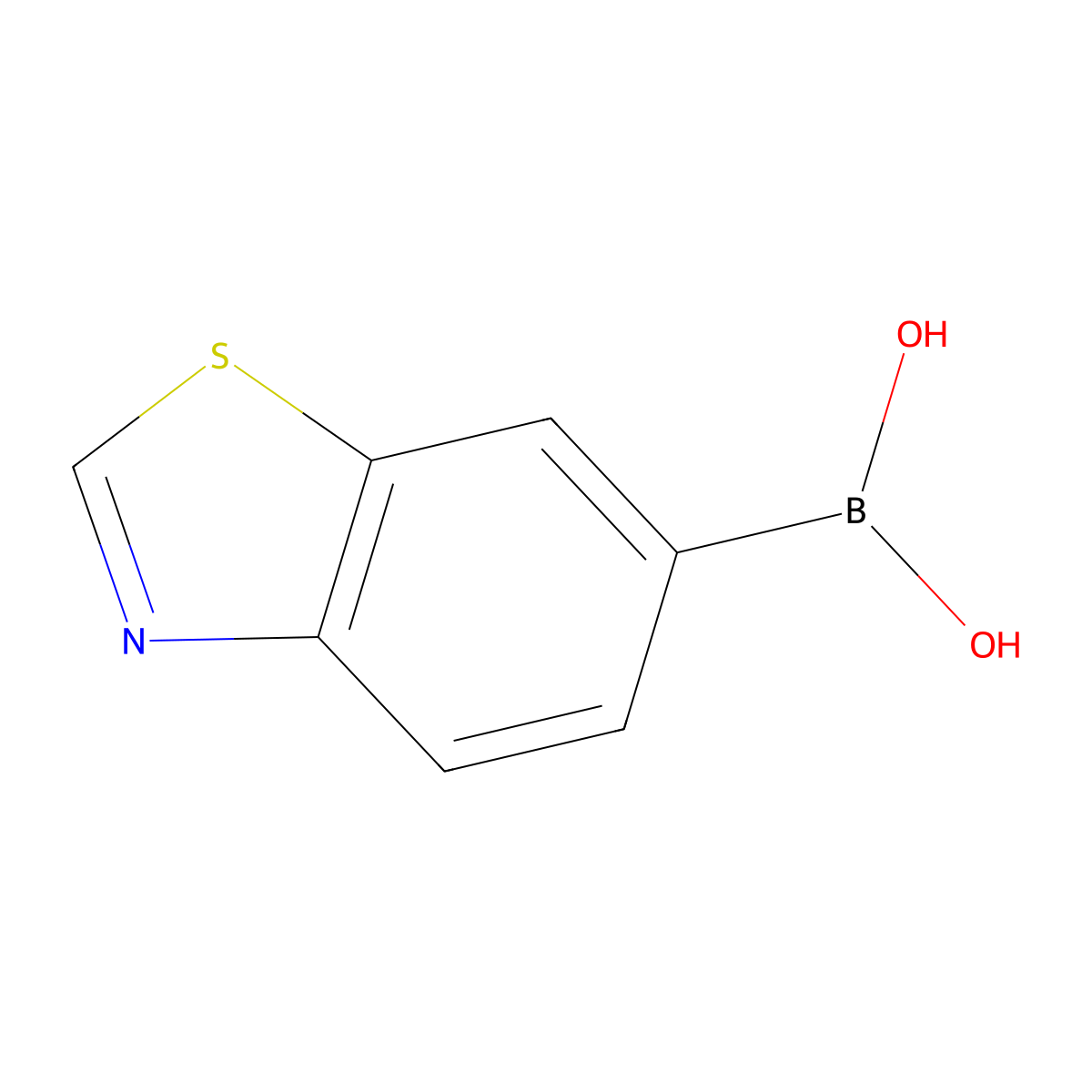 1,3-Benzothiazol-6-ylboronic acid molecular structure, CAS 499769-91-4