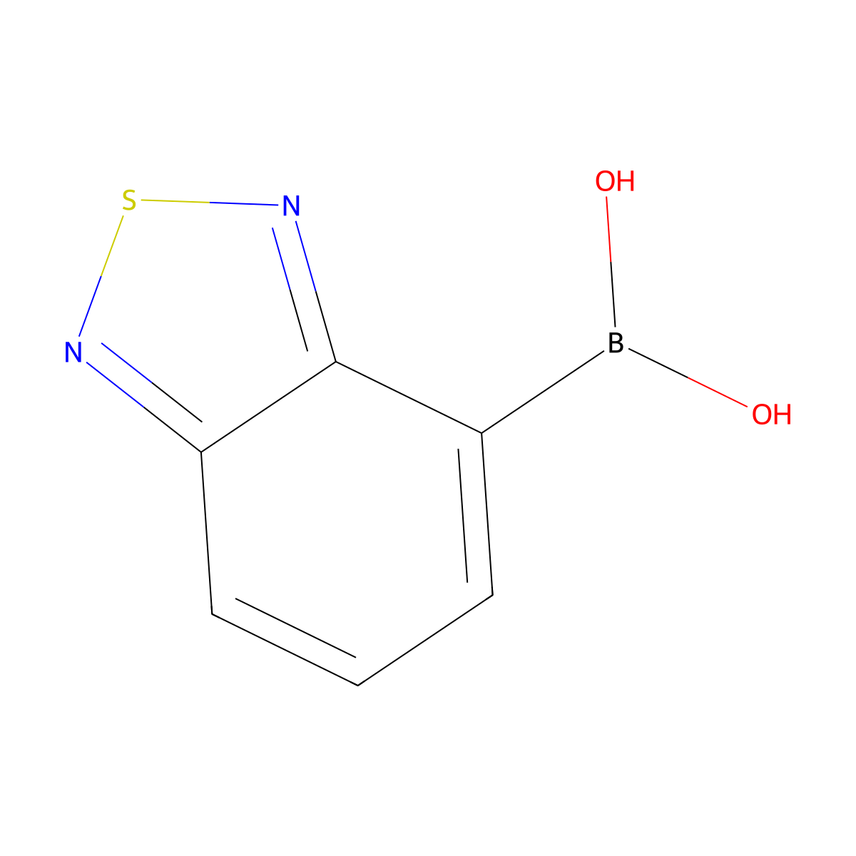 Benzo-2,1,3-thiadiazole-4-boronic acid molecular structure, CAS 499769-94-7