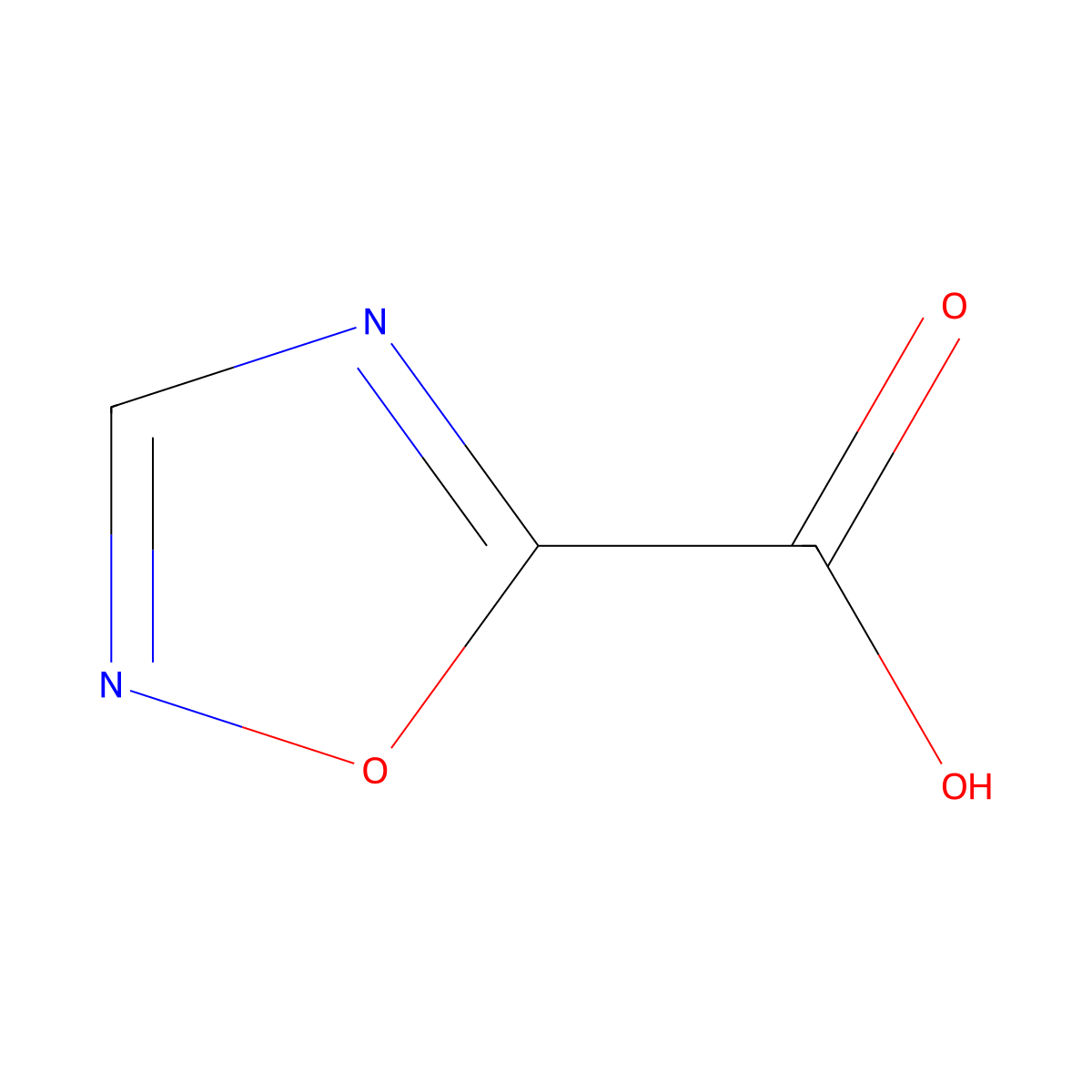 1,2,4-Oxadiazole-5-carboxylic acid molecular structure, CAS 499770-64-8