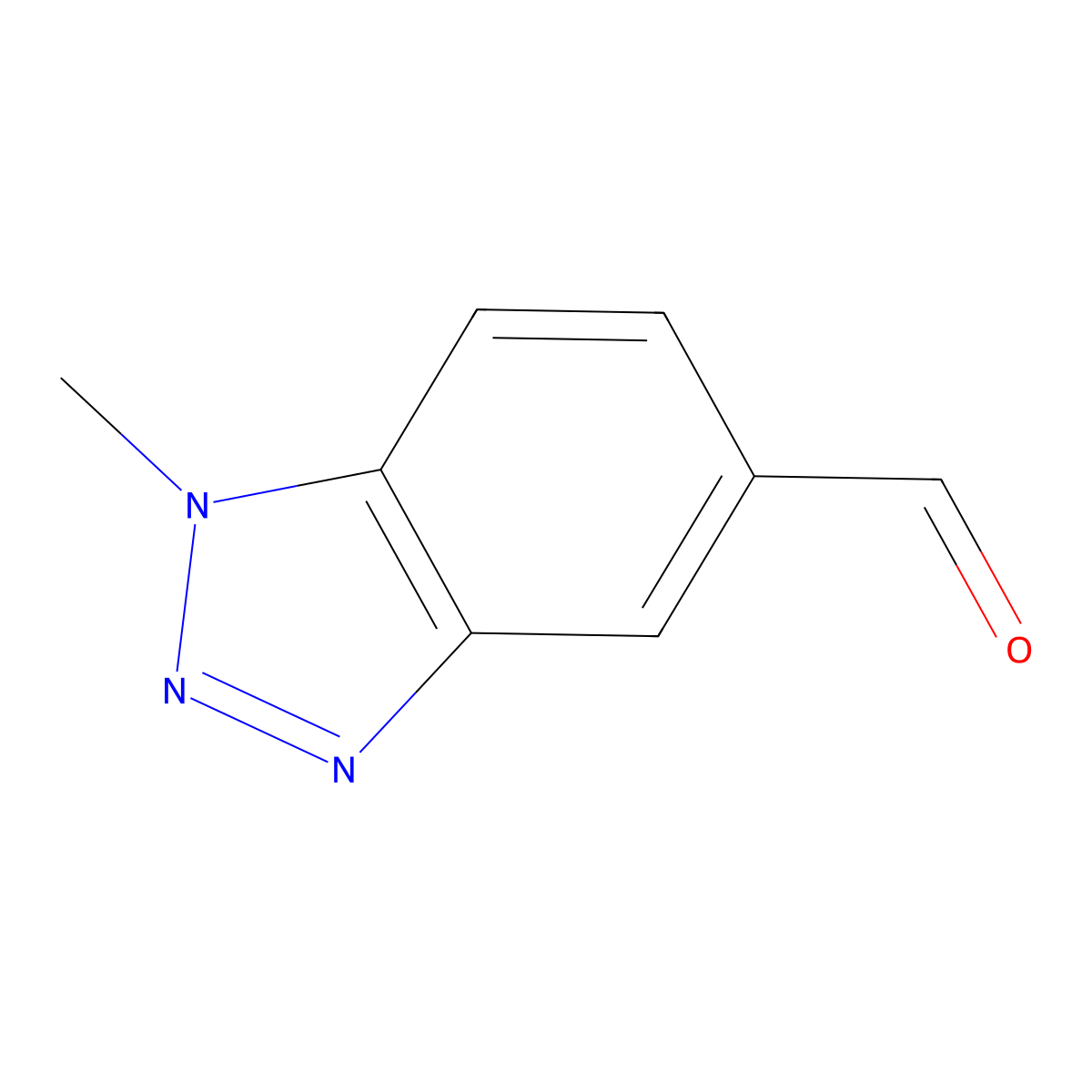 1-methyl-1H-1,2,3-benzotriazole-5-carbaldehyde molecular structure, CAS 499770-67-1