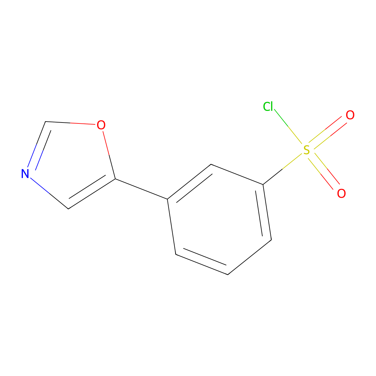 3-Oxazol-5-yl-benzenesulfonyl chloride molecular structure, CAS 499770-75-1