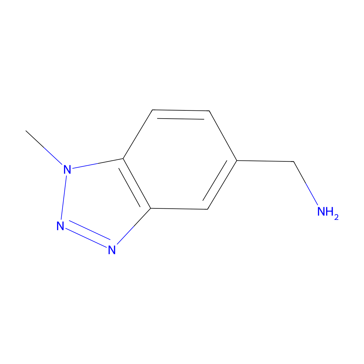 (1-Methyl-1H-1,2,3-Benzotriazol-5-Yl)Methylamine molecular structure, CAS 499770-77-3