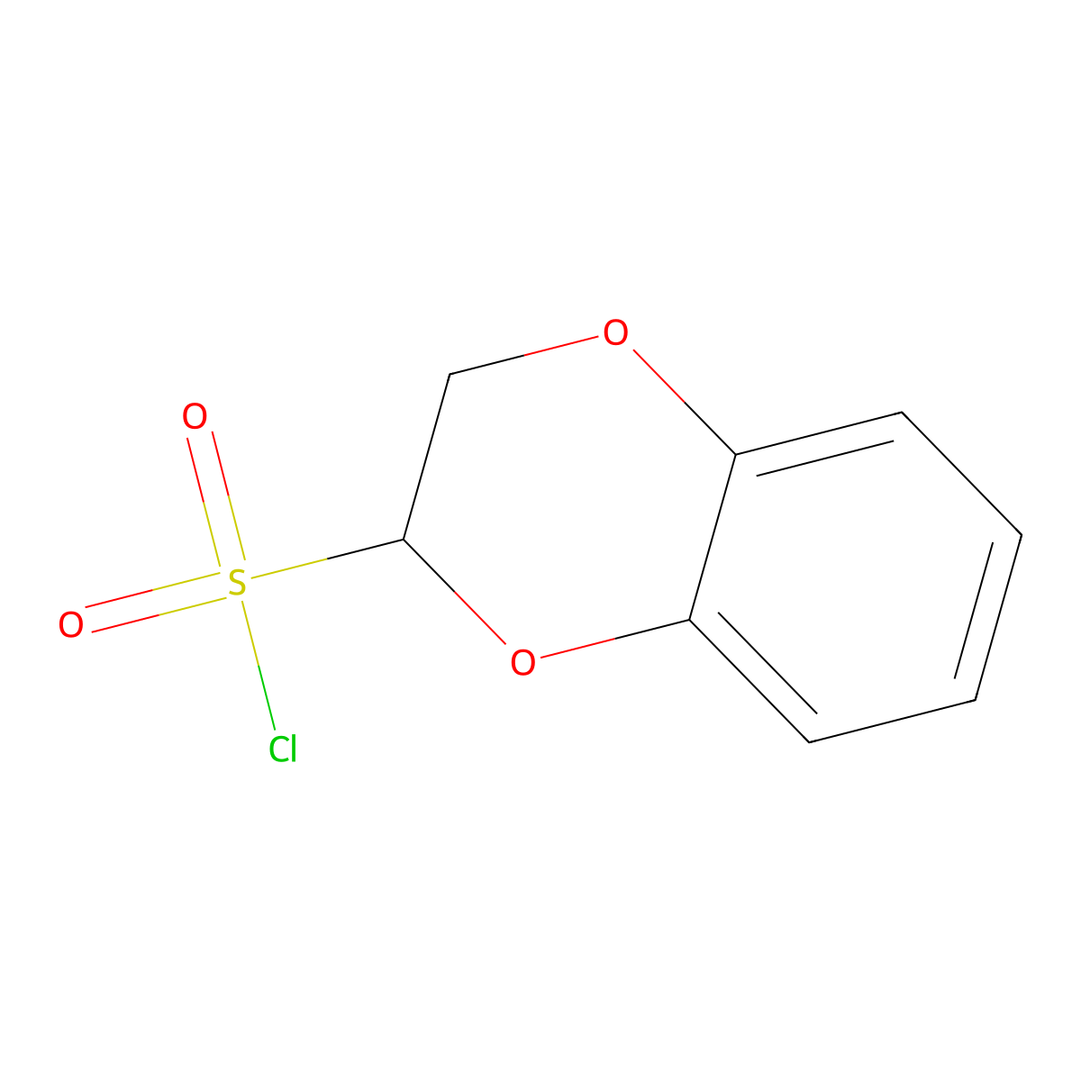 2,3-Dihydrobenzo[b][1,4]dioxine-2-sulfonylchloride molecular structure, CAS 499770-80-8