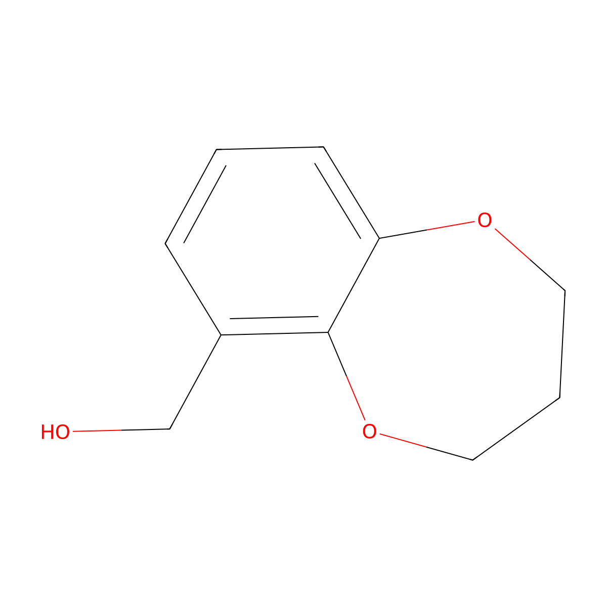 3,4-dihydro-2H-1,5-benzodioxepin-6-ylmethanol molecular structure, CAS 499770-81-9