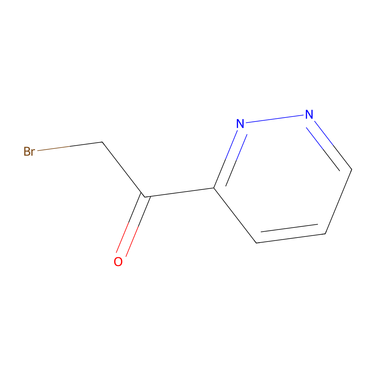 2-Bromo-1-(3-pyridazinyl)-1-ethanone molecular structure, CAS 499770-83-1