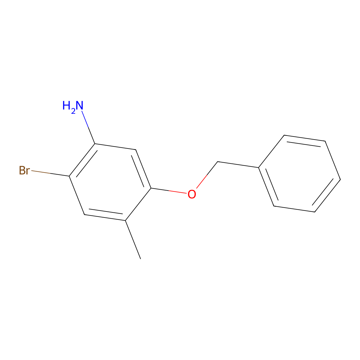 5-(Benzyloxy)-2-bromo-4-methylaniline molecular structure, CAS 499770-88-6
