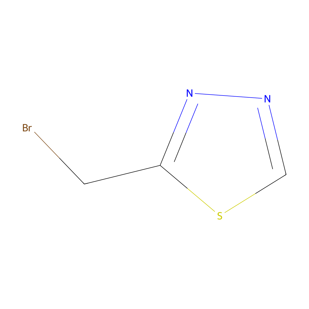 2-(Bromomethyl)-1,3,4-thiadiazole molecular structure, CAS 499770-90-0
