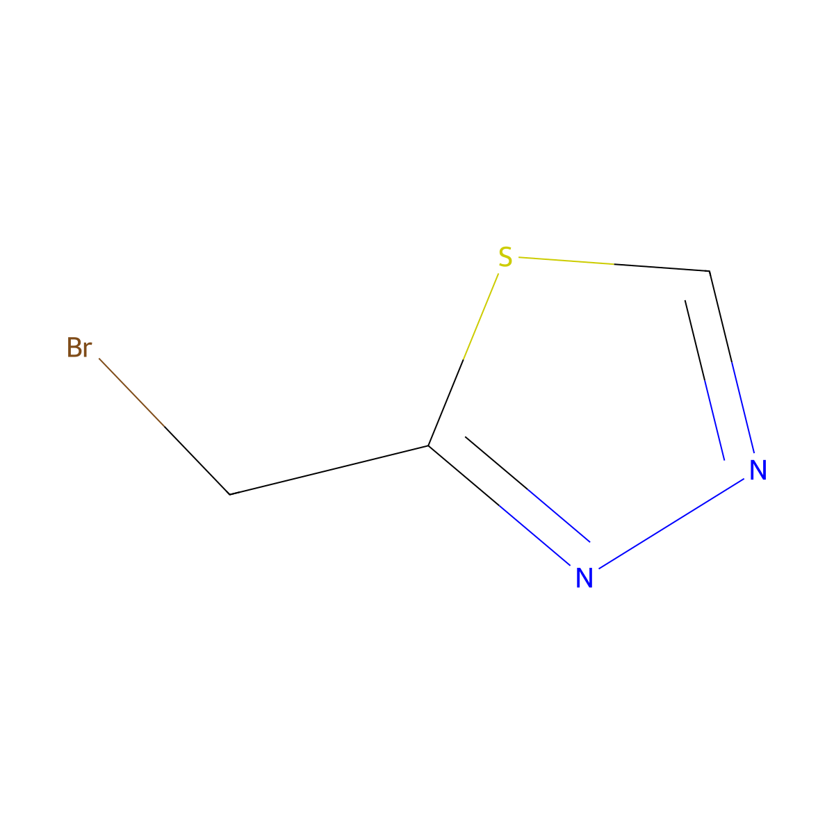 2-(Bromomethyl)-1,3,4-thiadiazole molecular structure, CAS 499770-90-0