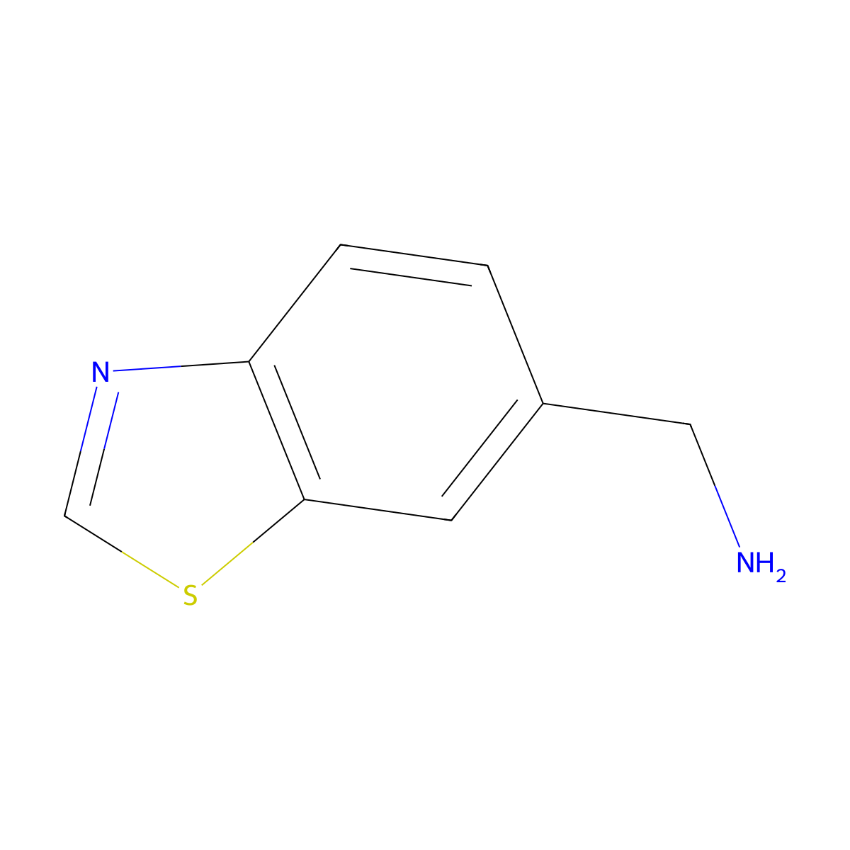 6-(Aminomethyl)benzothiazole molecular structure, CAS 499770-92-2