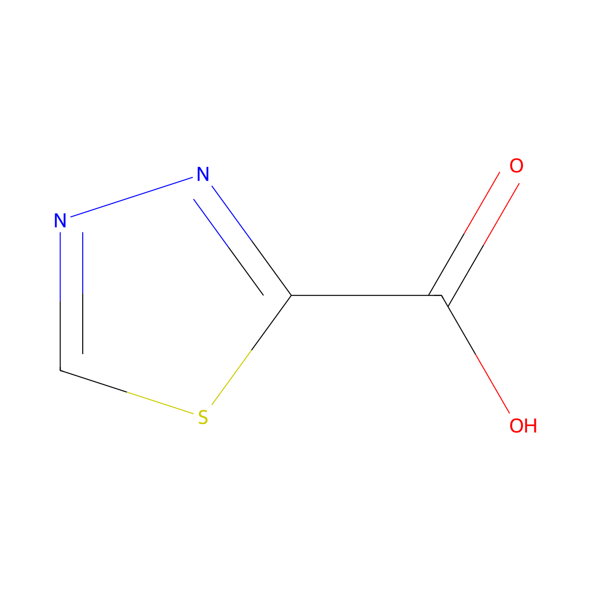 1,3,4-Thiadiazole-2-carboxylic acid molecular structure, CAS 499770-97-7