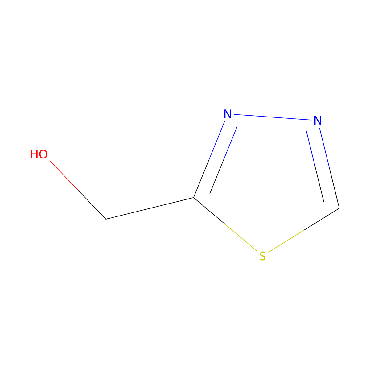 1,3,4-Thiadiazol-2-ylmethanol molecular structure, CAS 499771-03-8