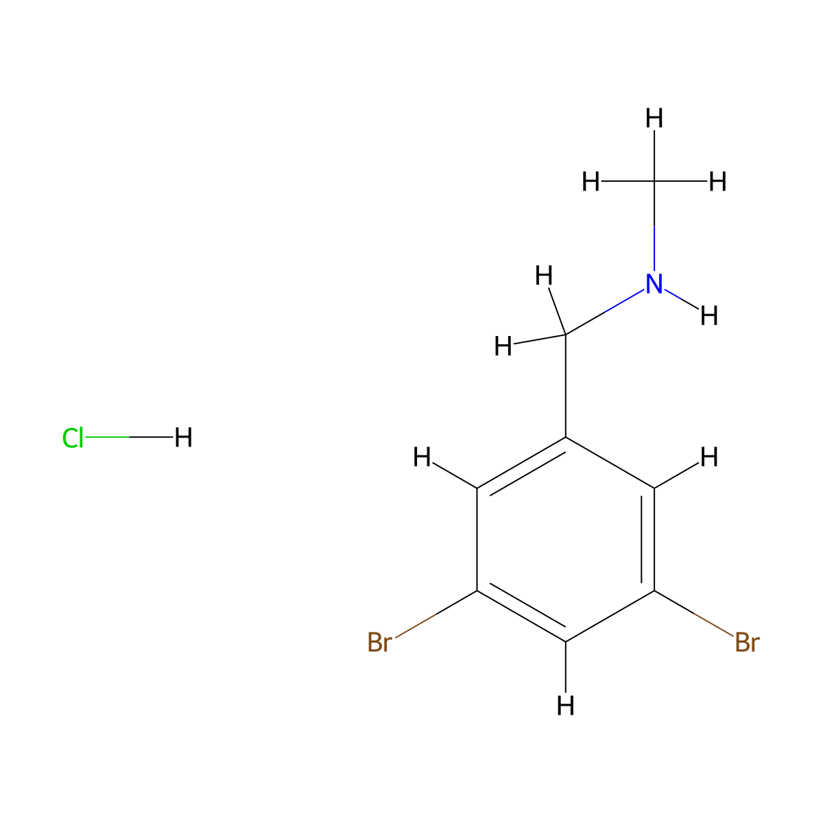 [(3,5-Dibromophenyl)methyl](methyl)amine hydrochloride molecular structure, CAS 499780-70-0