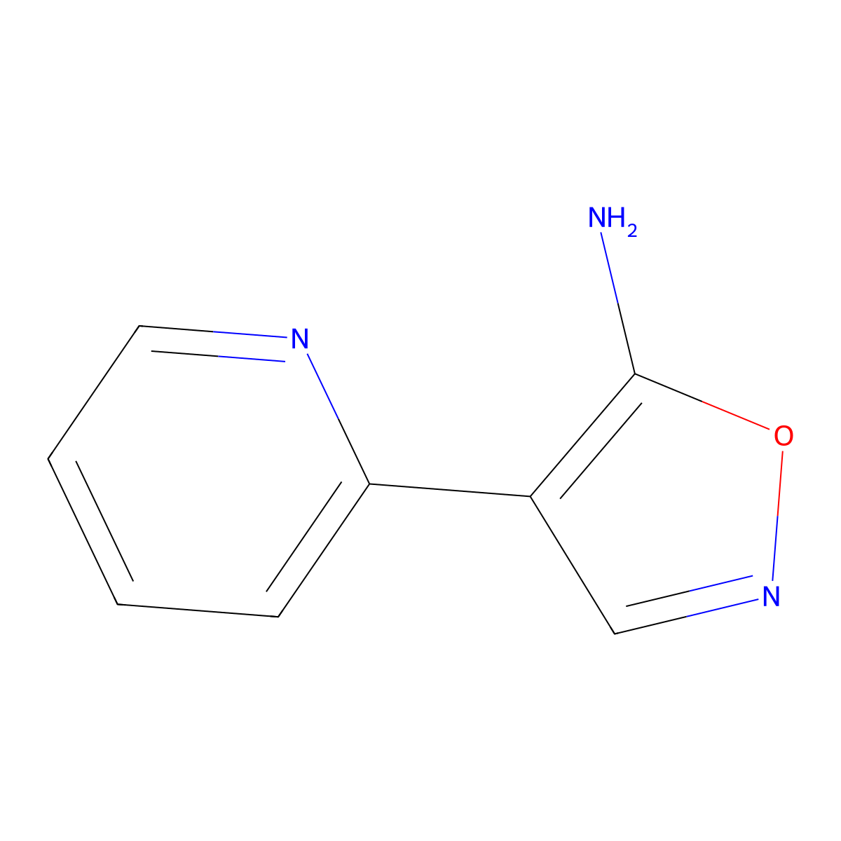 4-Pyridin-2-ylisoxazol-5-amine molecular structure, CAS 499785-46-5