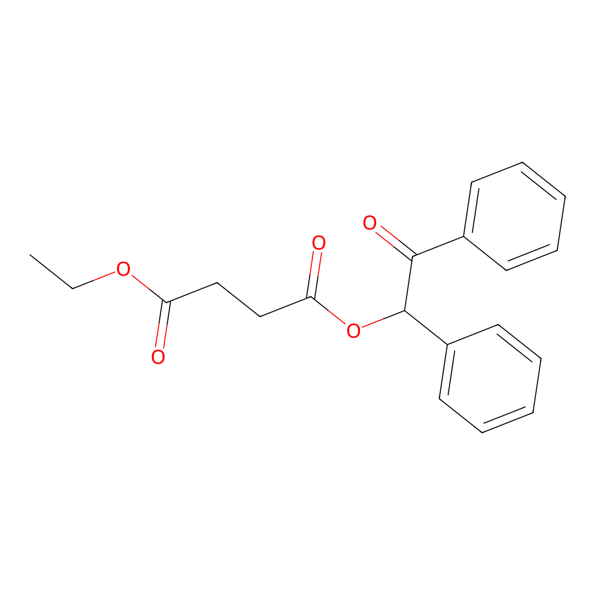 1-Ethyl 4-(2-oxo-1,2-diphenylethyl) succinate molecular structure, CAS 499785-49-8