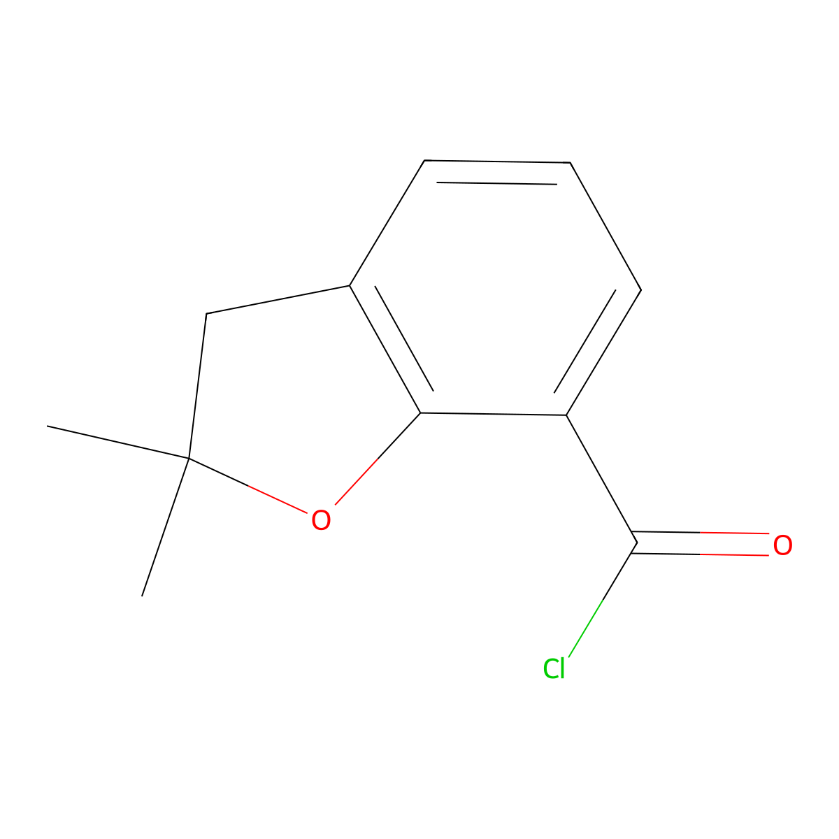 2,2-Dimethyl-2,3-dihydro-1-benzofuran-7-carbonyl chloride molecular structure, CAS 499785-51-2