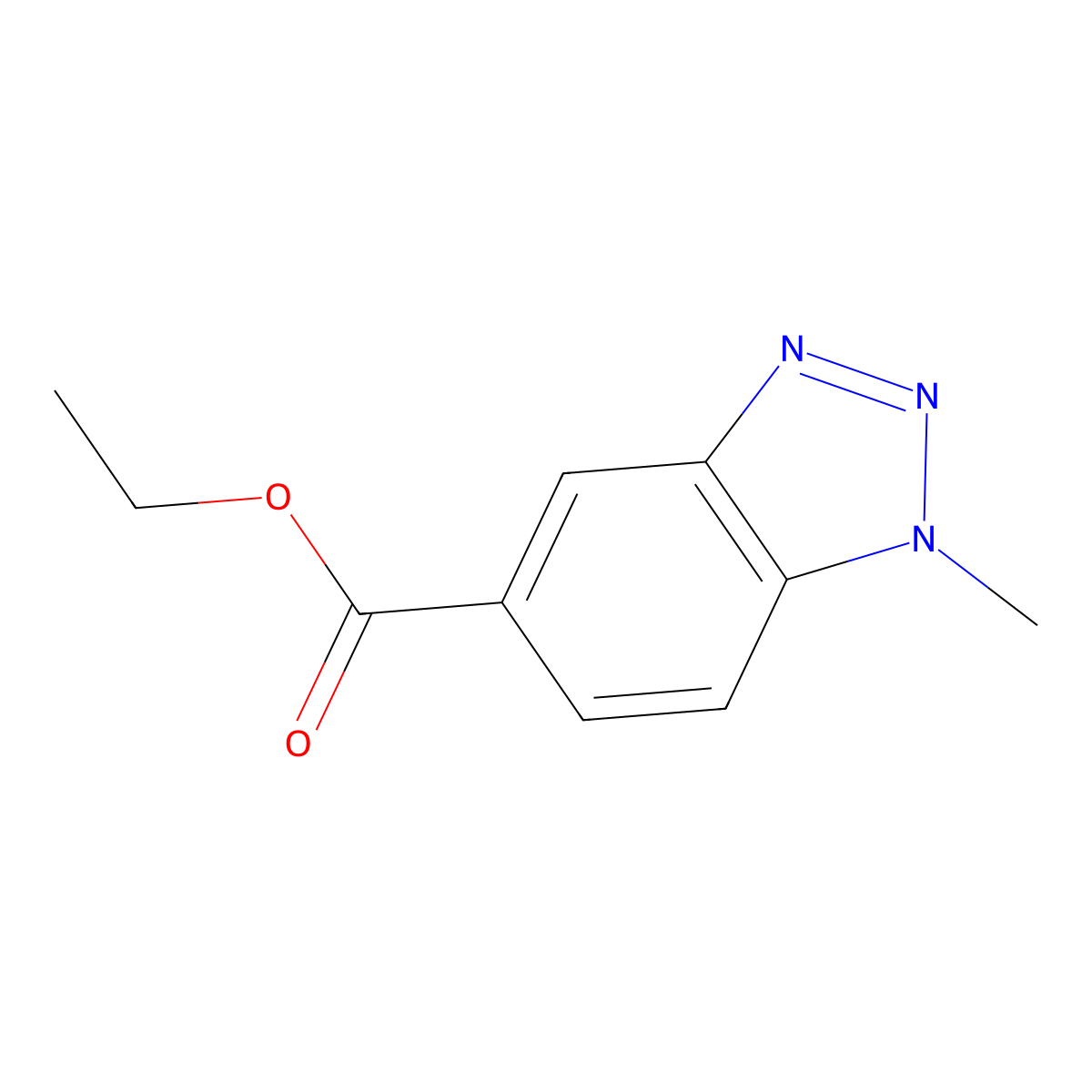 ethyl 1-methyl-1H-benzo[d][1,2,3]triazole-5-carboxylate molecular structure, CAS 499785-52-3