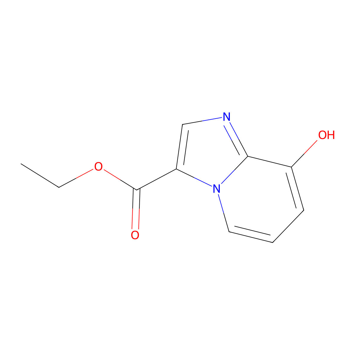 Ethyl 8-hydroxyimidazo[1,2-a]pyridine-3-carboxylate molecular structure, CAS 499787-40-5
