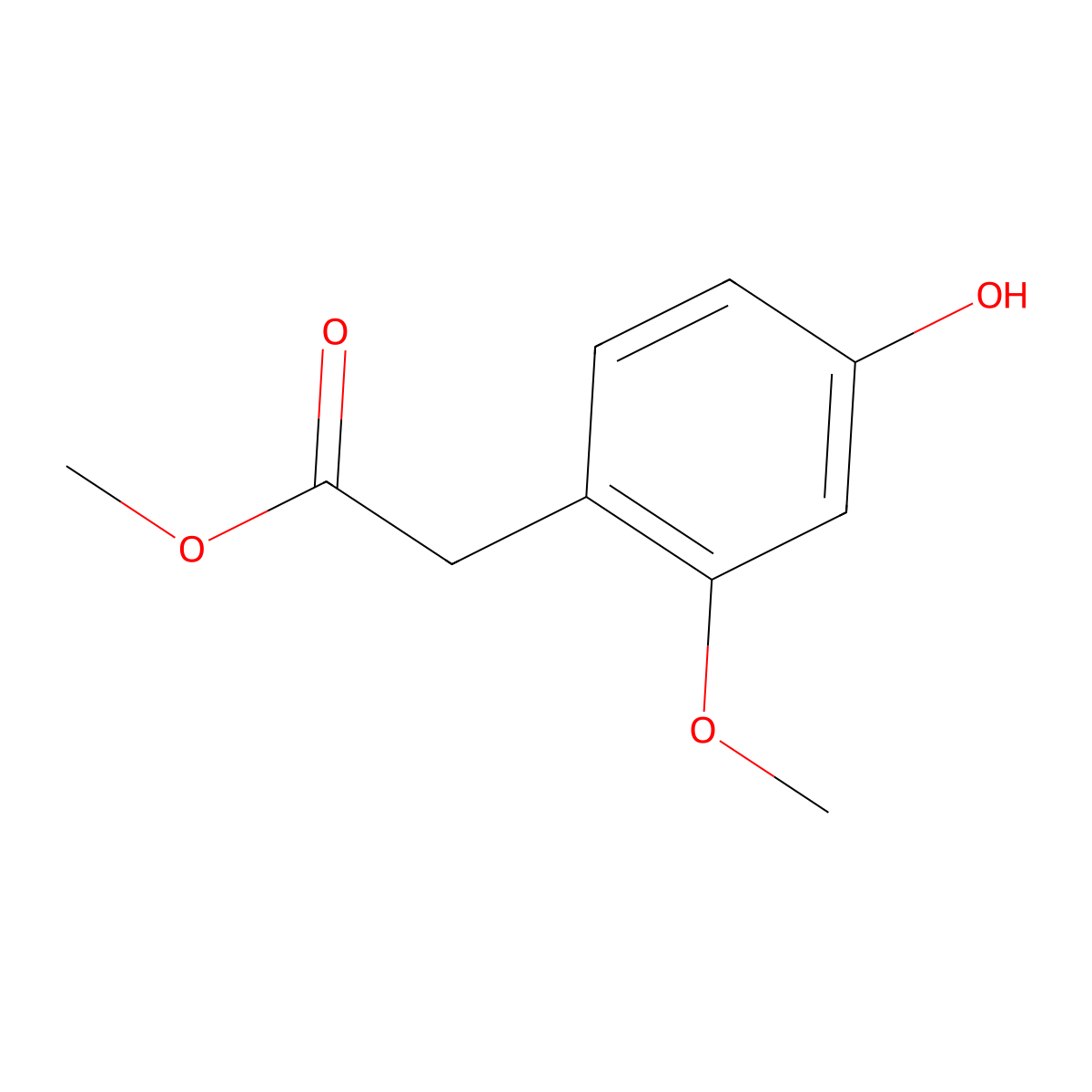 Methyl 2-(4-hydroxy-2-methoxyphenyl)acetate molecular structure, CAS 499789-92-3