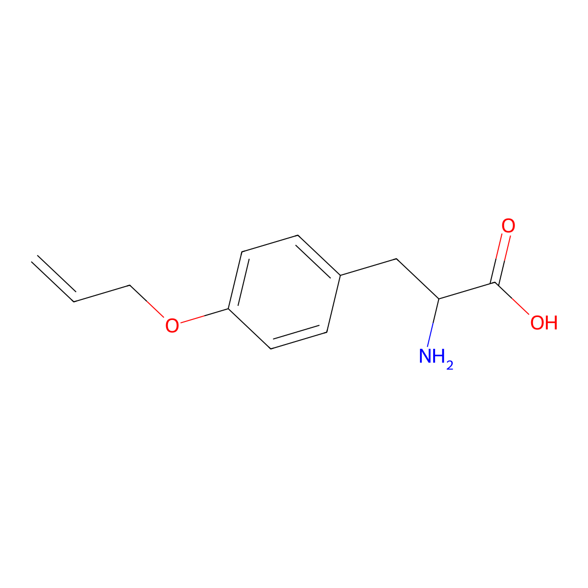 4-o-Allyltyrosine molecular structure, CAS 499792-87-9