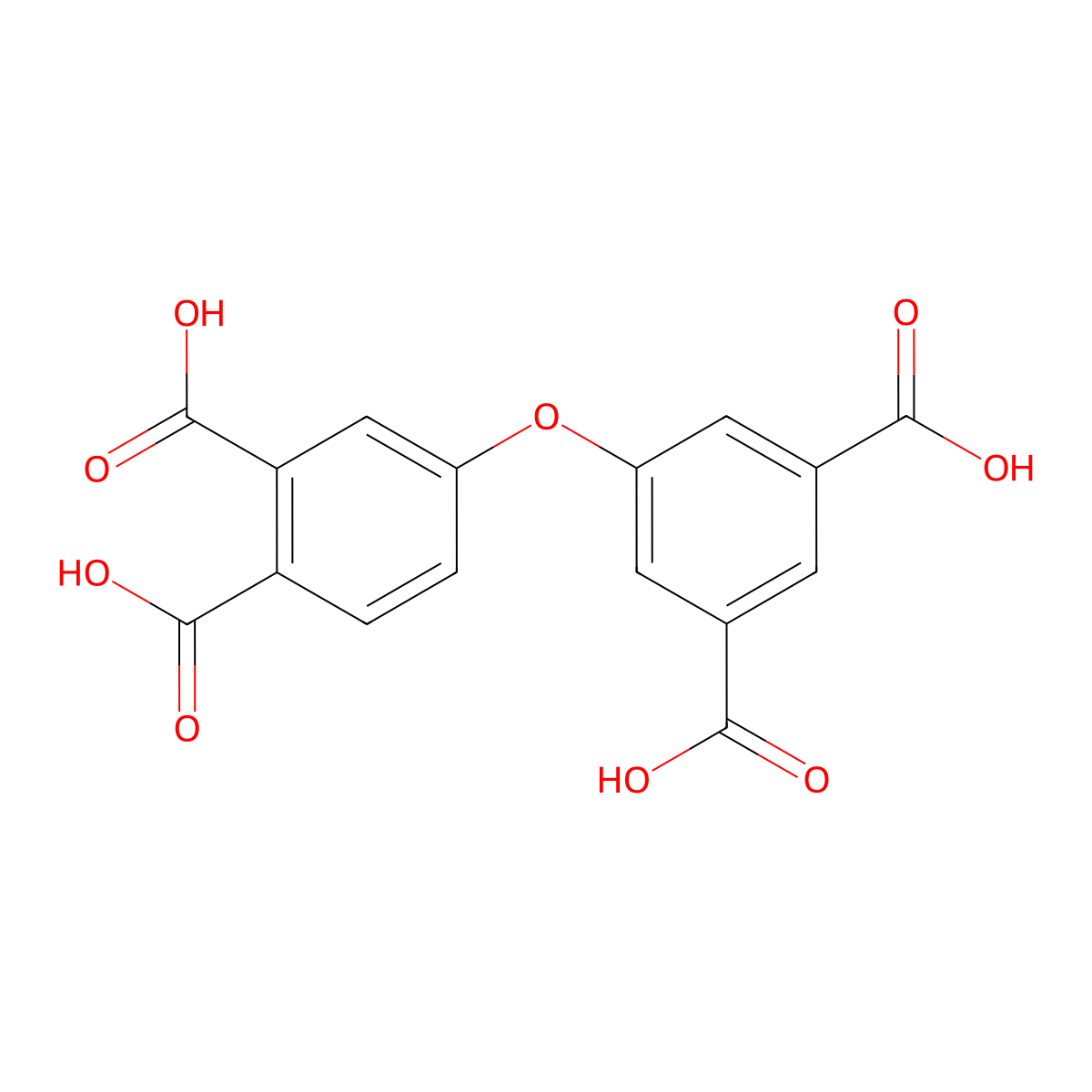 4-(3,5-Dicarboxyphenoxy)phthalic acid molecular structure, CAS 499793-28-1