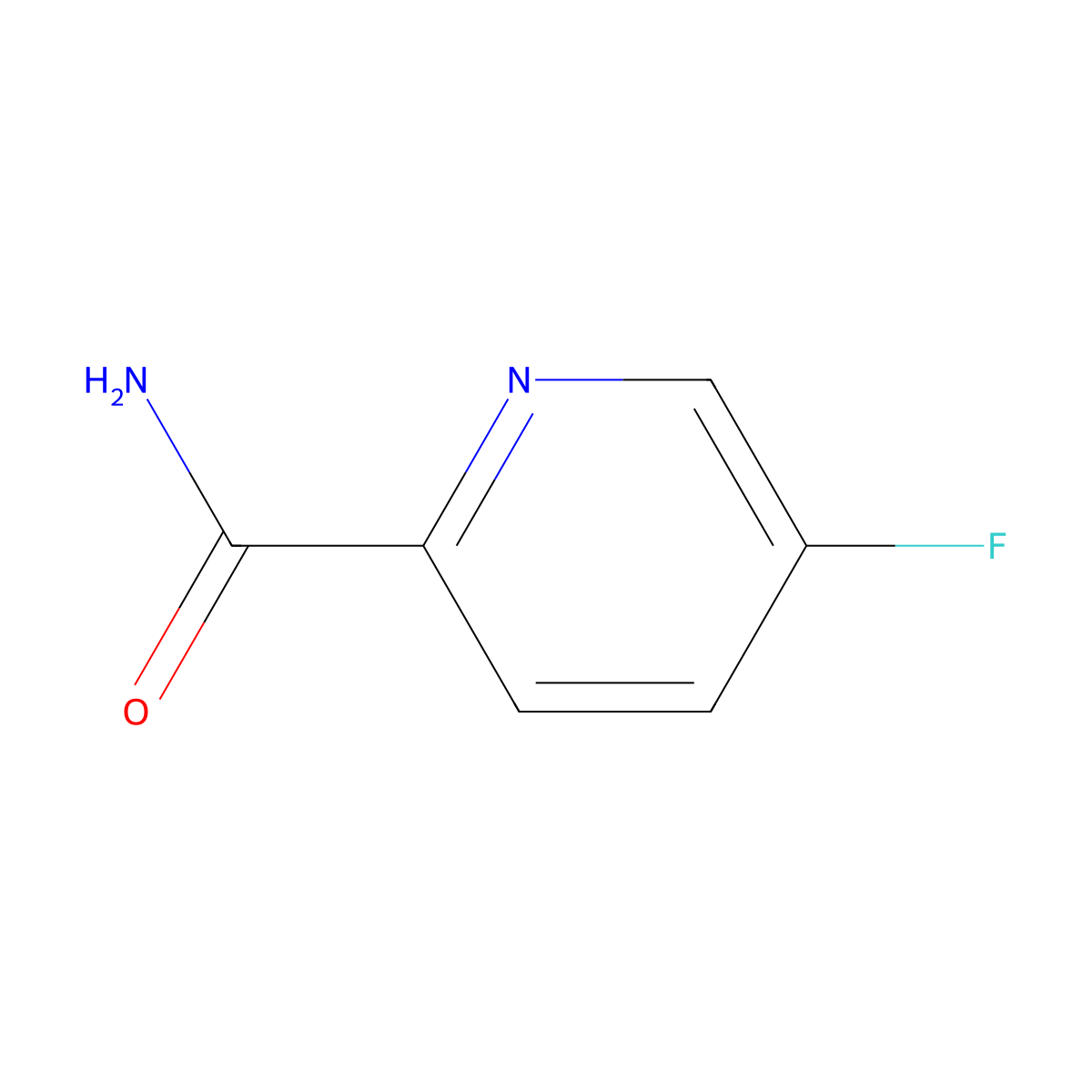 5-Fluoropyridine-2-carboxamide molecular structure, CAS 499796-71-3