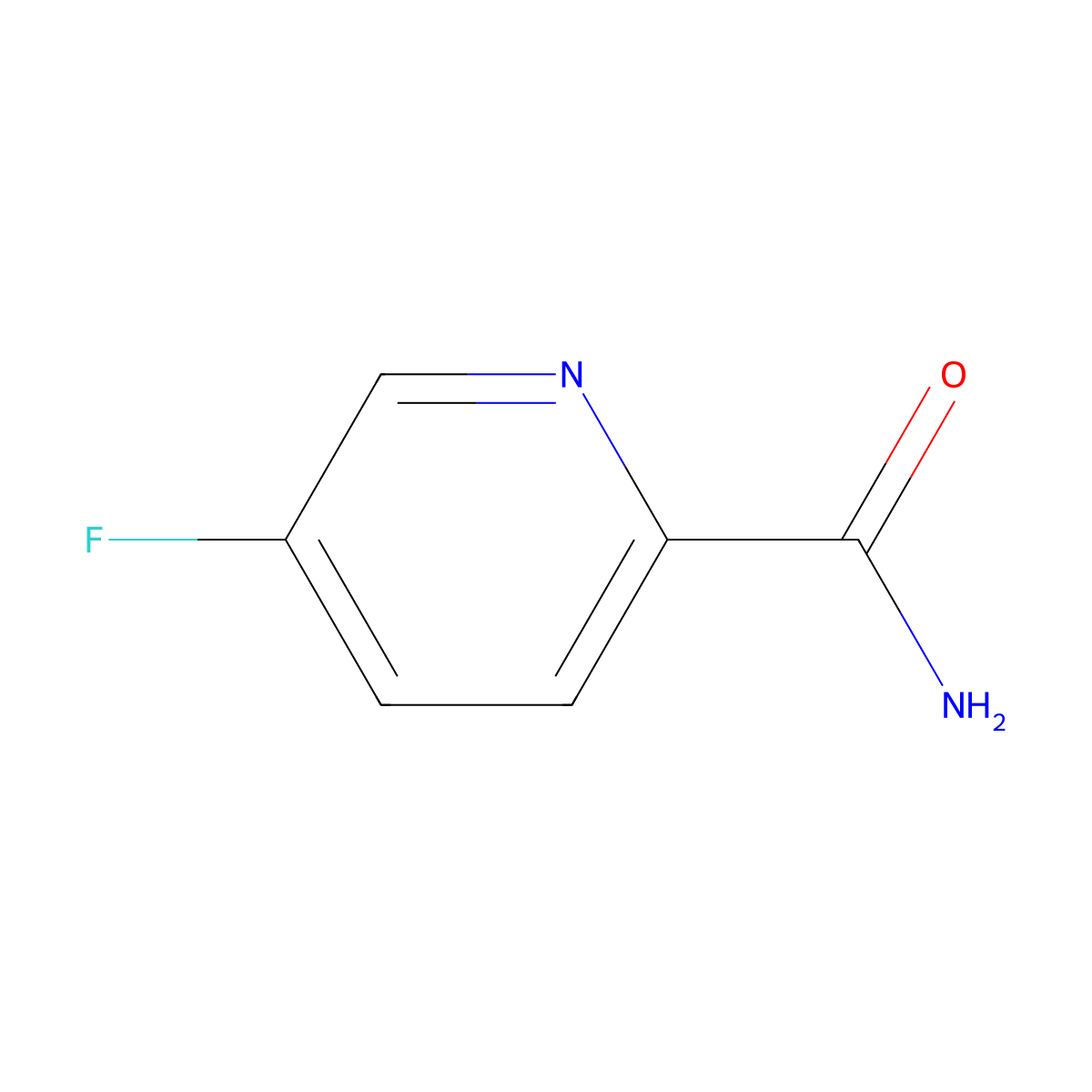 5-Fluoropyridine-2-carboxamide molecular structure, CAS 499796-71-3