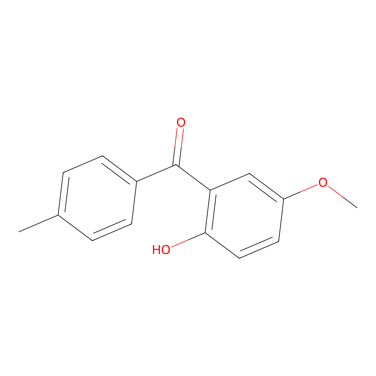 (2-Hydroxy-5-methoxyphenyl)(4-methylphenyl)methanone molecular structure, CAS 4998-50-9