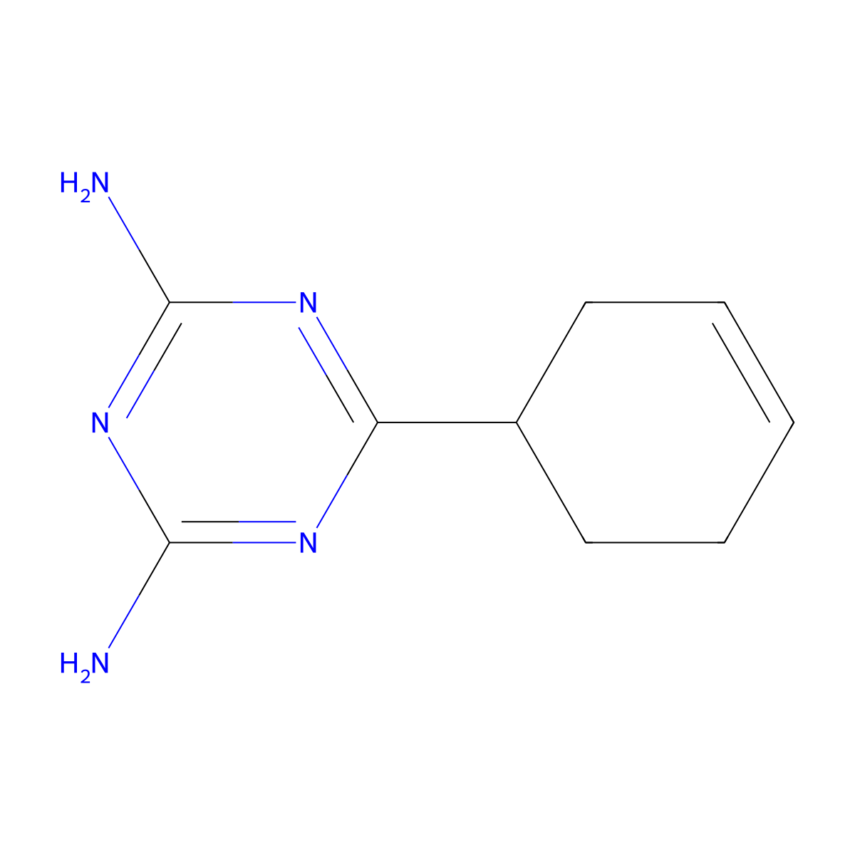 6-Cyclohex-3-enyl-1,3,5-triazine-2,4-diamine molecular structure, CAS 4999-43-3