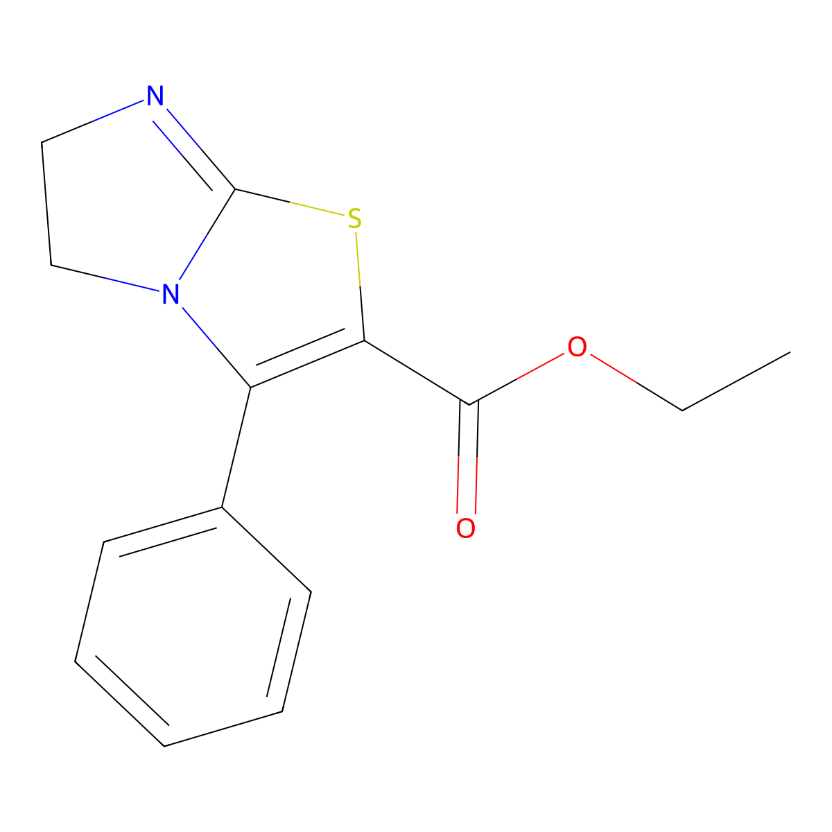 Ethyl 3-phenyl-5,6-dihydroimidazo[2,1-b][1,3]thiazole-2-carboxylate molecular structure, CAS 499974-12-8