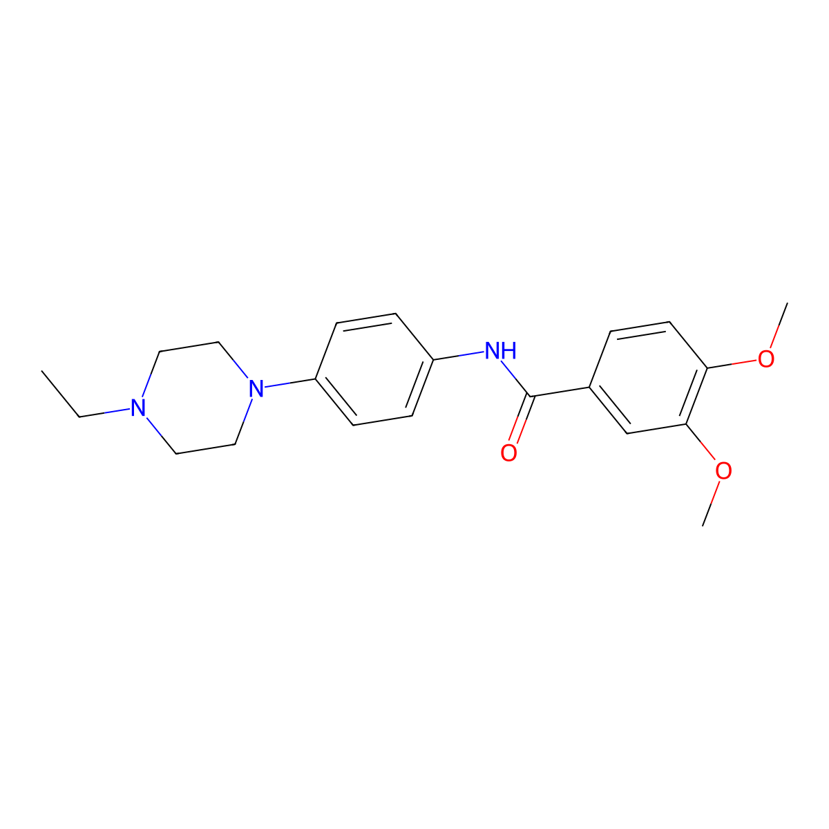 N-[4-(4-ethylpiperazin-1-yl)phenyl]-3,4-dimethoxybenzamide molecular structure, CAS 499974-49-1