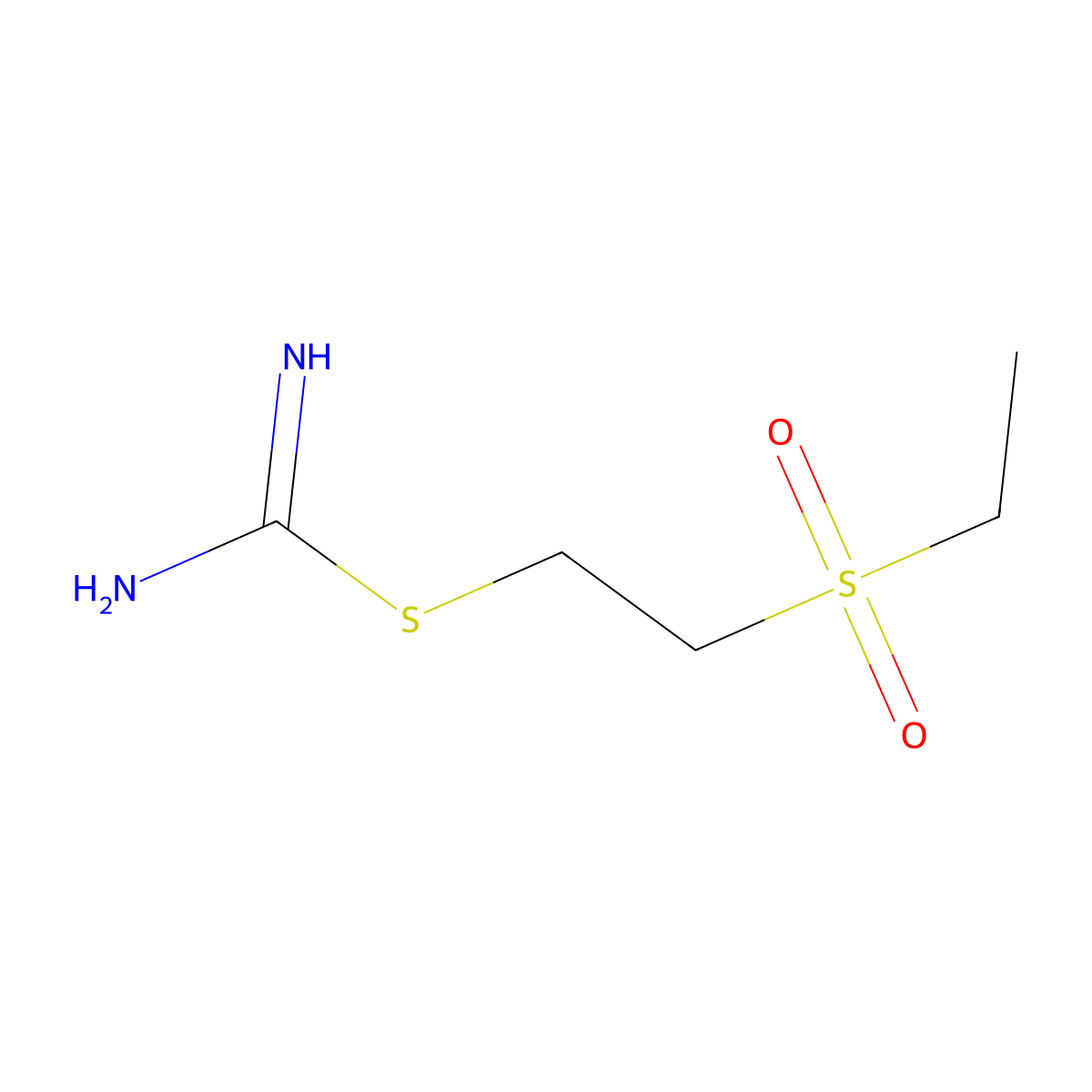 2-(Ethylsulfonyl)ethyl carbamimidothioate molecular structure, CAS 499975-02-9
