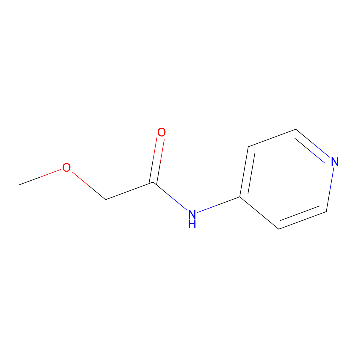 2-methoxy-N-(pyridin-4-yl)acetamide molecular structure, CAS 499975-08-5