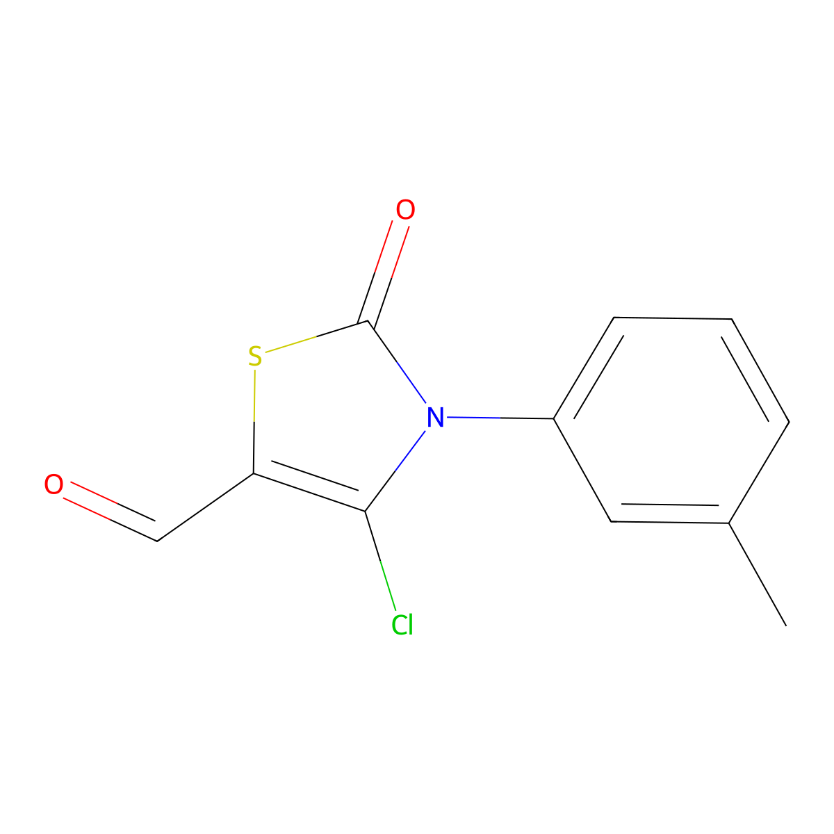 4-Chloro-3-(3-methylphenyl)-2-oxo-2,3-dihydro-1,3-thiazole-5-carbaldehyde molecular structure, CAS 499979-13-4