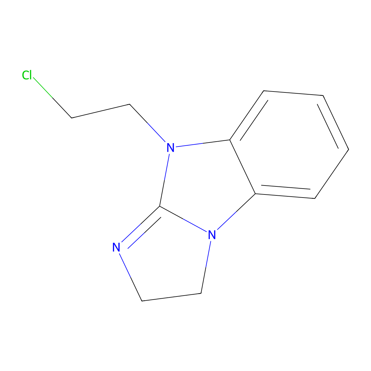 9-(2-chloroethyl)-2,9-dihydro-3H-imidazo[1,2-a]benzimidazole molecular structure, CAS 499980-54-0