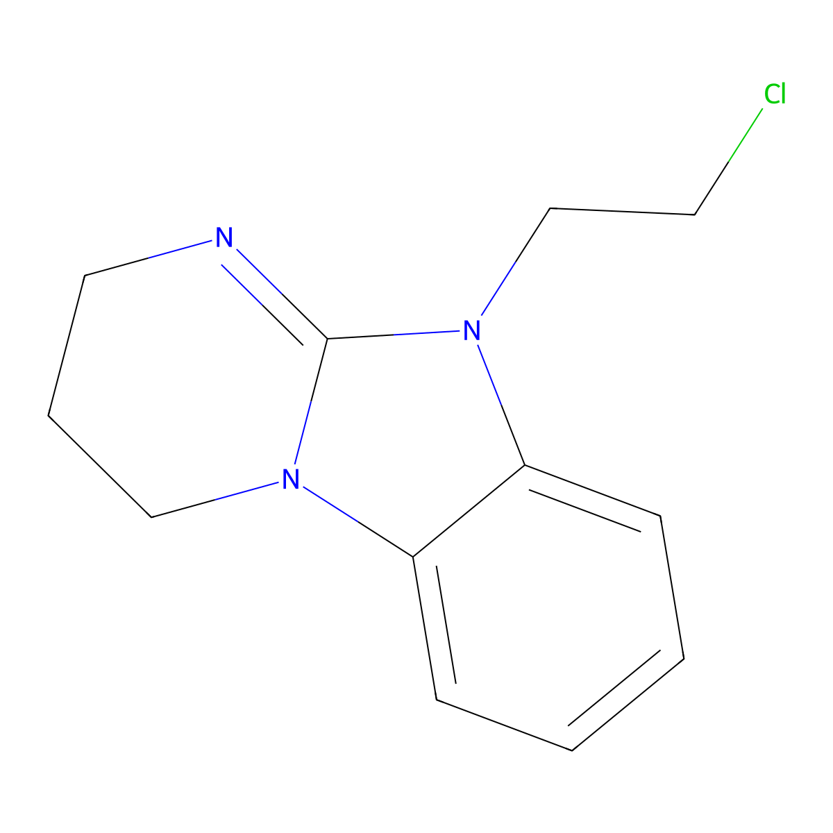 10-(2-Chloroethyl)-2,3,4,10-tetrahydropyrimido[1,2-a]benzimidazole molecular structure, CAS 499980-69-7