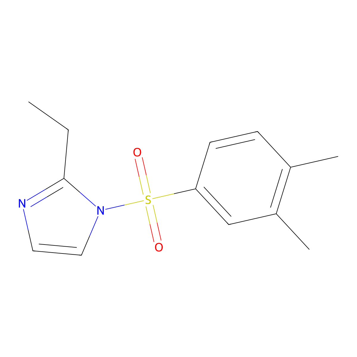1-(3,4-Dimethylbenzenesulfonyl)-2-ethyl-1H-imidazole molecular structure, CAS 499981-09-8