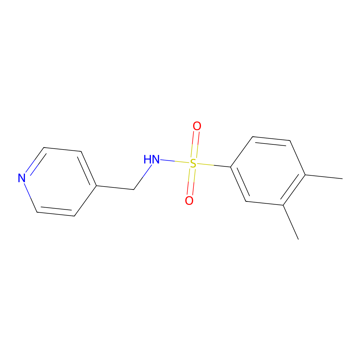 [(3,4-Dimethylphenyl)sulfonyl](4-pyridylmethyl)amine molecular structure, CAS 499981-10-1