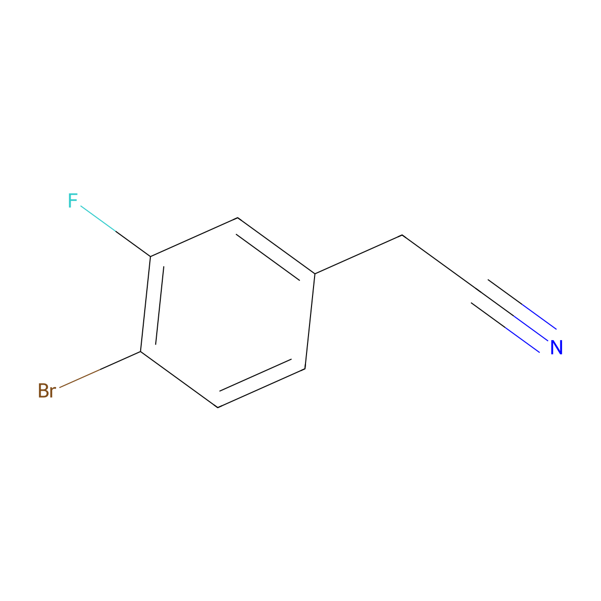 2-(4-Bromo-3-fluorophenyl)acetonitrile molecular structure, CAS 499983-13-0
