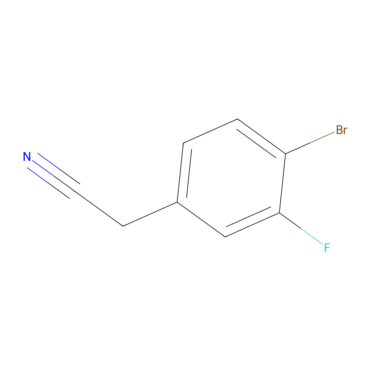 2-(4-Bromo-3-fluorophenyl)acetonitrile molecular structure, CAS 499983-13-0